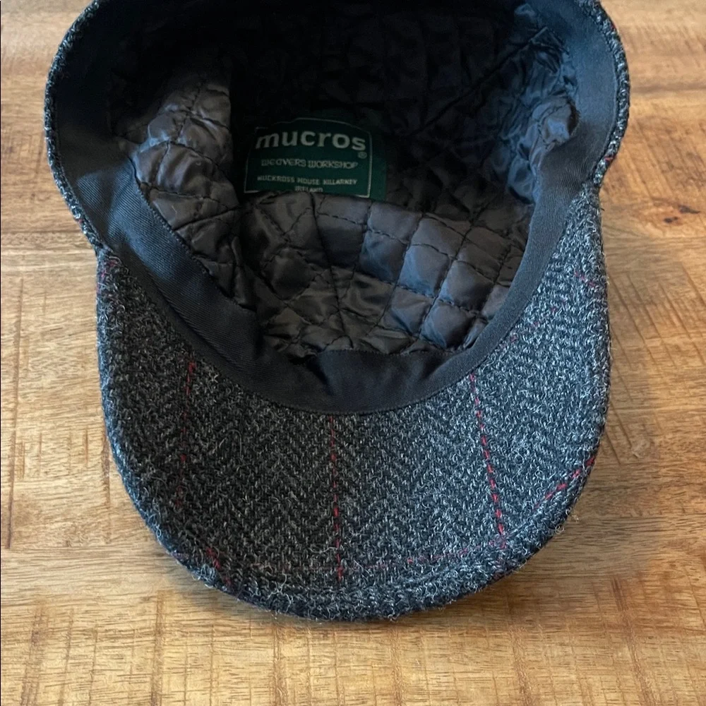 Mucros Weavers Baseball Hat Herringbone Wool Pinstripe Killarney Ireland
